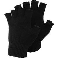 Universal Textiles Men's Plain Fingerless Magic Winter Gloves in Black