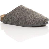 AJVANI Men's Flat Heel Footbed Grip Sole House Shoes Slippers in Grey | Size: 9