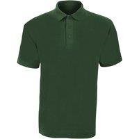 Ultimate Clothing Collection Men's UCC 50 50 Plain Pique Short Sleeve Polo Shirt in Bottle Green | Size: 5XL