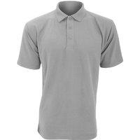 Ultimate Clothing Collection Men's UCC 50 50 Plain Pique Short Sleeve Polo Shirt in Grey | Size: Medium