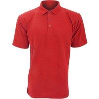 Ultimate Clothing Collection Men's UCC 50 50 Plain Pique Short Sleeve Polo Shirt in Red | Size: 3XL