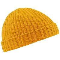 Beechfield Men's Retro Trawler Winter Beanie Hat in Mustard