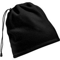 Beechfield Men's Suprafleece Anti-Pilling 2in1 Winter Hat & Neck Warmer Snood in Black