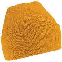 Beechfield Men's Soft Feel Knitted Winter Hat in Mustard