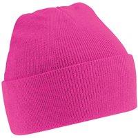 Beechfield Men's Soft Feel Knitted Winter Hat in Fuchsia