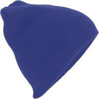 Beechfield Men's Plain Basic Knitted Winter Beanie Hat in Mid Navy