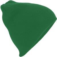 Beechfield Men's Plain Basic Knitted Winter Beanie Hat in Bottle Green