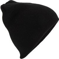Beechfield Men's Plain Basic Knitted Winter Beanie Hat in True Black