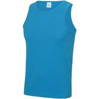 AWDis Men's Just Cool Sports Gym Plain Tank Vest Top in Duck Egg Blue | Size: Medium