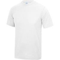 AWDis Men's Just Cool Performance Plain T-Shirt in White | Size: 3XL