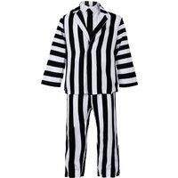 I Love Fancy Dress Men's Striped Ghost Suit Costume in Black | Size: XL