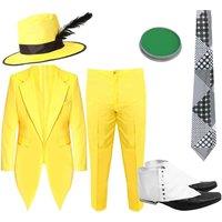 I Love Fancy Dress Men's Masked Man Yellow Suit Costume | Size: 2XL