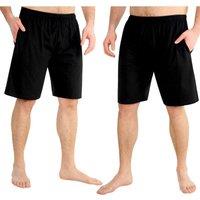 CityComfort Men's 2 Pack Pyjama Shorts in Black | Size: Large