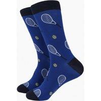 Sock Talk Men's Tennis Bamboo Socks - Blue | Size: 7-11