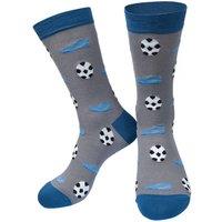 Sock Talk Men's Football Bamboo Socks in Grey | Size: 7-11