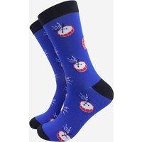 Sock Talk Men's Drummer Bamboo Socks - Blue | Size: 7-11