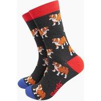 Sock Talk Men's Bulldog Bamboo Socks - Black | Size: 7-11