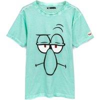 SpongeBob SquarePants Men's Squidward Short Sleeved T-Shirt | Green | Size: Large