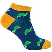 Mr Heron Men's 1 Pack Animal Themed Bamboo Trainer Socks in Navy | Size: 6-11