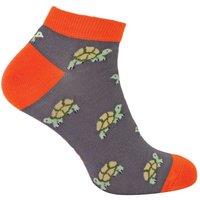 Mr Heron Men's 1 Pack Animal Themed Bamboo Trainer Socks in Grey | Size: 6-11