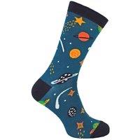Mr Heron Men's 1 Pack Space Enthusiast Bamboo Socks in Navy | Size: 6-11