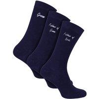 Sock Snob Men's 3 Pairs Wedding Socks for Father of the Groom & Bride | Wedding Gift in Navy | Size: 6-11