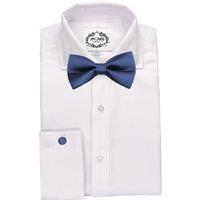 XPOSED Men's Elegant Plain Bow Tie Set For Formal Occasions in Navy