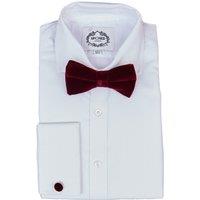 XPOSED Men's Luxurious Velvet Bow Tie Set For Formal Occasions in Maroon