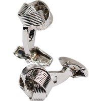 XPOSED Men's Elegant Silver Wire Knot Cufflinks