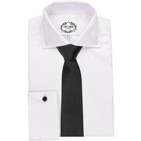XPOSED Men's Premium Satin Neck Tie For Formal Occasions in True Black