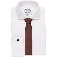 XPOSED Men's Premium Satin Neck Tie For Formal Occasions in Brown