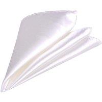 Neel Blue Men's Pocket Square - Square Satin Handkerchief in White