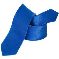 Neel Blue Skinny Men's Neck Tie, Soft Polyester Slim Ties for Formal Wear - 5cm in Royal