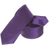 Neel Blue Skinny Men's Neck Tie, Soft Polyester Slim Ties for Formal Wear - 5cm in Violet
