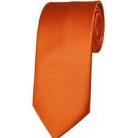 Neel Blue Skinny Men's Neck Tie, Soft Polyester Slim Ties for Formal Wear - 5cm in Orange