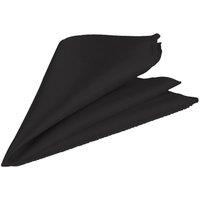 Neel Blue Men's Pocket Square - Square Satin Handkerchief in Black