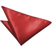 Neel Blue Men's Pocket Square - Square Satin Handkerchief in Dark Red