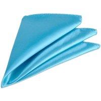 Neel Blue Men's Pocket Square - Square Satin Handkerchief in Aqua