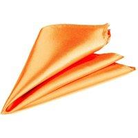 Neel Blue Men's Pocket Square - Square Satin Handkerchief in Orange