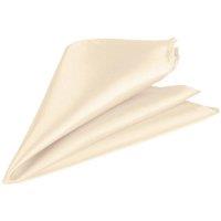 Neel Blue Men's Pocket Square - Square Satin Handkerchief in Ivory