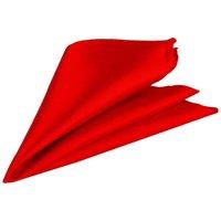 Neel Blue Men's Pocket Square - Square Satin Handkerchief in Red