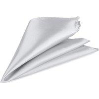 Neel Blue Men's Pocket Square - Square Satin Handkerchief in Silver