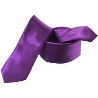 Neel Blue Skinny Men's Neck Tie, Soft Polyester Slim Ties for Formal Wear - 5cm in Purple