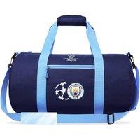 Manchester City F.C. Men's Weekend Bag Holdall Sports Pockets Adjustable Strap in Navy