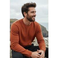 Rapanui Clothing Men's Waffle Knit Jumper in Burnt Orange | Size: 2XL