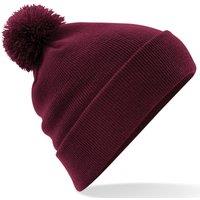 Beechfield Men's Original Pom Pom Winter Beanie Hat in Burgundy