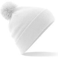 Beechfield Men's Original Pom Pom Winter Beanie Hat in White