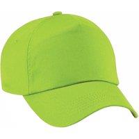 Beechfield Men's Plain Original 5 Panel Baseball Cap in Lime
