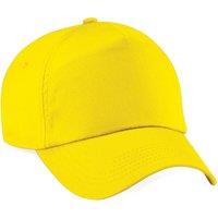 Beechfield Men's Plain Original 5 Panel Baseball Cap in Yellow