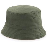Beechfield Men's Classic Reversible Bucket Hat in Dark Olive | Size: S/M